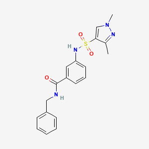 N-benzyl-3-{[(1,3-dimethyl-1H-pyrazol-4-yl)sulfonyl]amino}benzamide