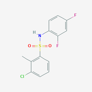 molecular formula C13H10ClF2NO2S B10971385 3-chloro-N-(2,4-difluorophenyl)-2-methylbenzenesulfonamide 