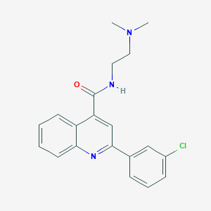 molecular formula C20H20ClN3O B10971459 2-(3-chlorophenyl)-N-[2-(dimethylamino)ethyl]quinoline-4-carboxamide 