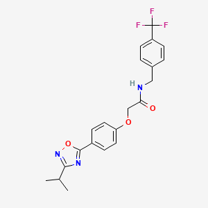 2-{4-[3-(propan-2-yl)-1,2,4-oxadiazol-5-yl]phenoxy}-N-[4-(trifluoromethyl)benzyl]acetamide