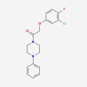 2-(3-Chloro-4-fluorophenoxy)-1-(4-phenylpiperazin-1-yl)ethanone