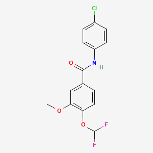 N-(4-chlorophenyl)-4-(difluoromethoxy)-3-methoxybenzamide