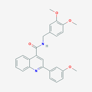 N-(3,4-dimethoxybenzyl)-2-(3-methoxyphenyl)quinoline-4-carboxamide