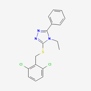 3-[(2,6-dichlorobenzyl)sulfanyl]-4-ethyl-5-phenyl-4H-1,2,4-triazole