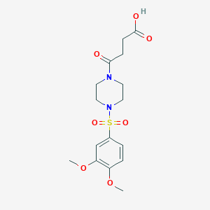 4-{4-[(3,4-Dimethoxyphenyl)sulfonyl]piperazin-1-yl}-4-oxobutanoic acid