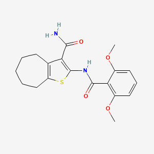 2-[(2,6-dimethoxybenzoyl)amino]-5,6,7,8-tetrahydro-4H-cyclohepta[b]thiophene-3-carboxamide