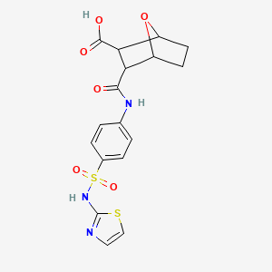 3-{[4-(1,3-Thiazol-2-ylsulfamoyl)phenyl]carbamoyl}-7-oxabicyclo[2.2.1]heptane-2-carboxylic acid