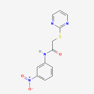 molecular formula C12H10N4O3S B10971621 N-(3-nitrophenyl)-2-(pyrimidin-2-ylsulfanyl)acetamide 