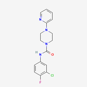 N-(3-chloro-4-fluorophenyl)-4-(pyridin-2-yl)piperazine-1-carboxamide