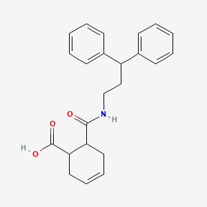 6-[(3,3-Diphenylpropyl)carbamoyl]cyclohex-3-ene-1-carboxylic acid