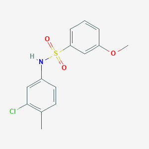 molecular formula C14H14ClNO3S B10971660 N-(3-chloro-4-methylphenyl)-3-methoxybenzenesulfonamide 