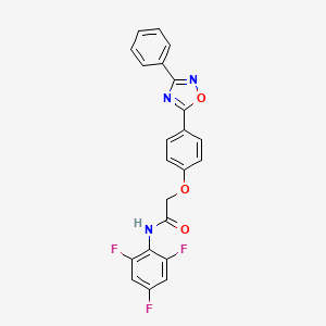 2-[4-(3-phenyl-1,2,4-oxadiazol-5-yl)phenoxy]-N-(2,4,6-trifluorophenyl)acetamide