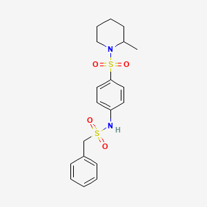 N-{4-[(2-methylpiperidin-1-yl)sulfonyl]phenyl}-1-phenylmethanesulfonamide