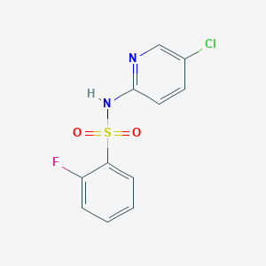 molecular formula C11H8ClFN2O2S B10971707 N-(5-chloropyridin-2-yl)-2-fluorobenzenesulfonamide 