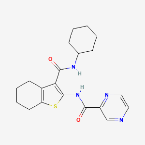 N-[3-(cyclohexylcarbamoyl)-4,5,6,7-tetrahydro-1-benzothiophen-2-yl]pyrazine-2-carboxamide