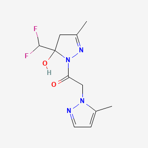 1-[5-(difluoromethyl)-5-hydroxy-3-methyl-4,5-dihydro-1H-pyrazol-1-yl]-2-(5-methyl-1H-pyrazol-1-yl)ethanone