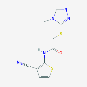 molecular formula C10H9N5OS2 B10971739 N-(3-cyanothiophen-2-yl)-2-[(4-methyl-4H-1,2,4-triazol-3-yl)sulfanyl]acetamide 