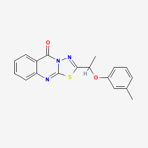 2-[1-(3-methylphenoxy)ethyl]-5H-[1,3,4]thiadiazolo[2,3-b]quinazolin-5-one