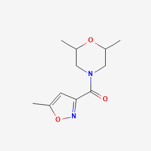 molecular formula C11H16N2O3 B10971769 (2,6-Dimethylmorpholin-4-yl)(5-methyl-1,2-oxazol-3-yl)methanone 