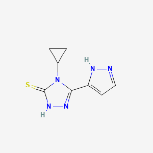 4-cyclopropyl-5-(1H-pyrazol-5-yl)-4H-1,2,4-triazole-3-thiol