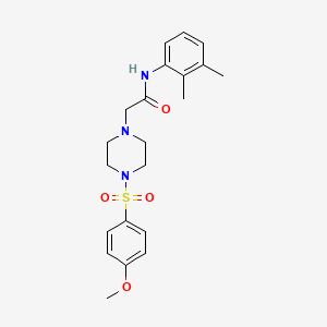 molecular formula C21H27N3O4S B10971791 N-(2,3-dimethylphenyl)-2-{4-[(4-methoxyphenyl)sulfonyl]piperazin-1-yl}acetamide 