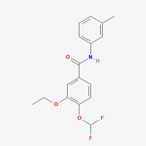 molecular formula C17H17F2NO3 B10971799 4-(difluoromethoxy)-3-ethoxy-N-(3-methylphenyl)benzamide 