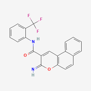 3-imino-N-[2-(trifluoromethyl)phenyl]-3H-benzo[f]chromene-2-carboxamide