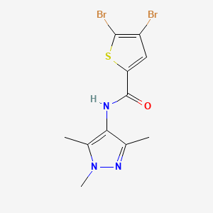 4,5-dibromo-N-(1,3,5-trimethyl-1H-pyrazol-4-yl)thiophene-2-carboxamide