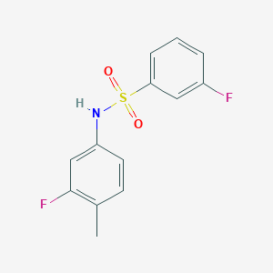 molecular formula C13H11F2NO2S B10971891 3-fluoro-N-(3-fluoro-4-methylphenyl)benzenesulfonamide 