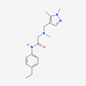 2-{[(15-Dimethyl-1H-pyrazol-4-YL)methyl](methyl)amino}-N-(4-ethylphenyl)acetamide