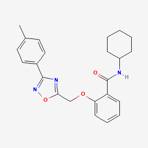 N-cyclohexyl-2-{[3-(4-methylphenyl)-1,2,4-oxadiazol-5-yl]methoxy}benzamide