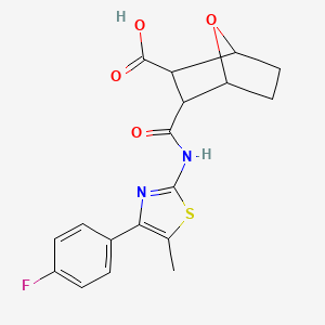 3-{[4-(4-Fluorophenyl)-5-methyl-1,3-thiazol-2-yl]carbamoyl}-7-oxabicyclo[2.2.1]heptane-2-carboxylic acid