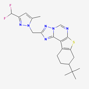 9-(Tert-butyl)-2-{[3-(difluoromethyl)-5-methyl-1H-pyrazol-1-YL]methyl}-8,9,10,11-tetrahydro[1]benzothieno[3,2-E][1,2,4]triazolo[1,5-C]pyrimidine