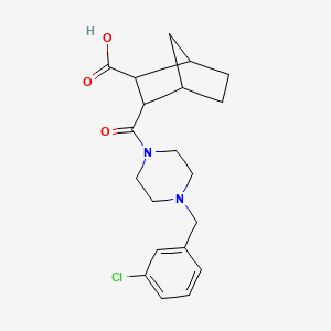 3-{[4-(3-Chlorobenzyl)piperazin-1-yl]carbonyl}bicyclo[2.2.1]heptane-2-carboxylic acid