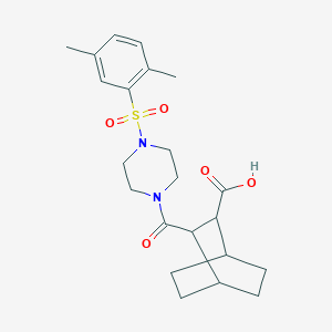 3-({4-[(2,5-Dimethylphenyl)sulfonyl]piperazin-1-yl}carbonyl)bicyclo[2.2.2]octane-2-carboxylic acid