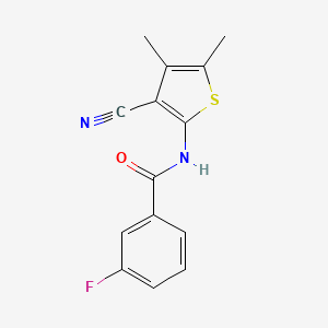 N-(3-cyano-4,5-dimethylthiophen-2-yl)-3-fluorobenzamide