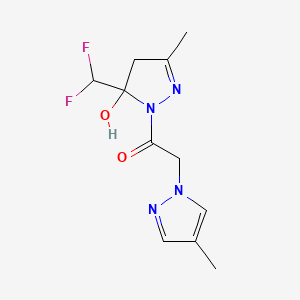 1-[5-(difluoromethyl)-5-hydroxy-3-methyl-4,5-dihydro-1H-pyrazol-1-yl]-2-(4-methyl-1H-pyrazol-1-yl)ethanone