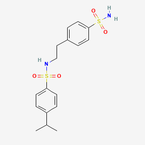 4-(propan-2-yl)-N-[2-(4-sulfamoylphenyl)ethyl]benzenesulfonamide