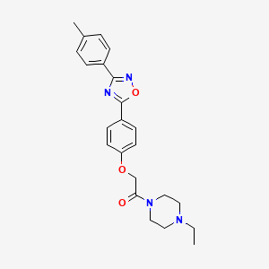 1-(4-Ethylpiperazin-1-yl)-2-{4-[3-(4-methylphenyl)-1,2,4-oxadiazol-5-yl]phenoxy}ethanone