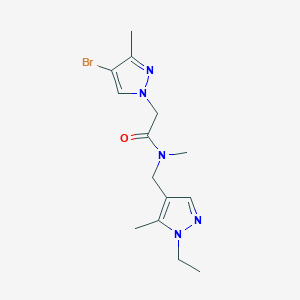 2-(4-bromo-3-methyl-1H-pyrazol-1-yl)-N-[(1-ethyl-5-methyl-1H-pyrazol-4-yl)methyl]-N-methylacetamide