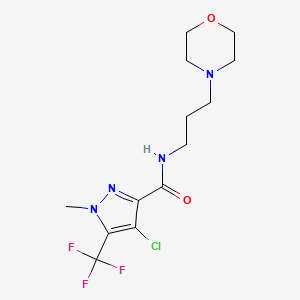 molecular formula C13H18ClF3N4O2 B10972036 4-chloro-1-methyl-N-[3-(morpholin-4-yl)propyl]-5-(trifluoromethyl)-1H-pyrazole-3-carboxamide 