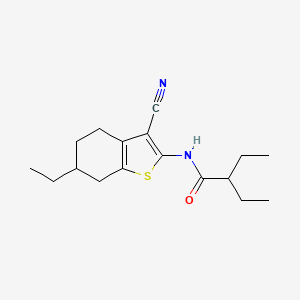 N-(3-cyano-6-ethyl-4,5,6,7-tetrahydro-1-benzothiophen-2-yl)-2-ethylbutanamide