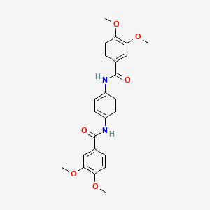 molecular formula C24H24N2O6 B10972075 N,N'-1,4-Phenylenebis(3,4-dimethoxybenzamide) 