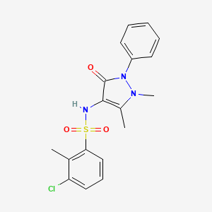 3-chloro-N-(1,5-dimethyl-3-oxo-2-phenyl-2,3-dihydro-1H-pyrazol-4-yl)-2-methylbenzenesulfonamide