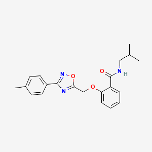 2-{[3-(4-methylphenyl)-1,2,4-oxadiazol-5-yl]methoxy}-N-(2-methylpropyl)benzamide