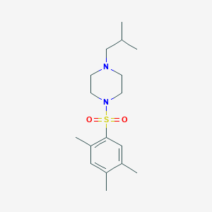 molecular formula C17H28N2O2S B10972100 1-(2-Methylpropyl)-4-[(2,4,5-trimethylphenyl)sulfonyl]piperazine 