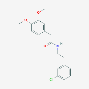 molecular formula C18H20ClNO3 B10972132 N-[2-(3-chlorophenyl)ethyl]-2-(3,4-dimethoxyphenyl)acetamide 