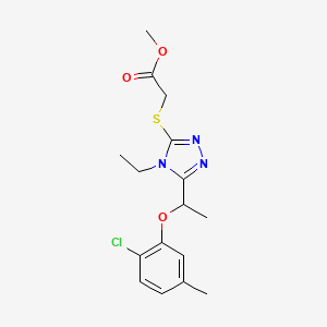 methyl ({5-[1-(2-chloro-5-methylphenoxy)ethyl]-4-ethyl-4H-1,2,4-triazol-3-yl}sulfanyl)acetate