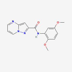 molecular formula C15H14N4O3 B10972158 N-(2,5-dimethoxyphenyl)pyrazolo[1,5-a]pyrimidine-2-carboxamide 