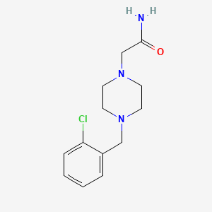 molecular formula C13H18ClN3O B10972160 2-[4-(2-Chlorobenzyl)piperazin-1-yl]acetamide 